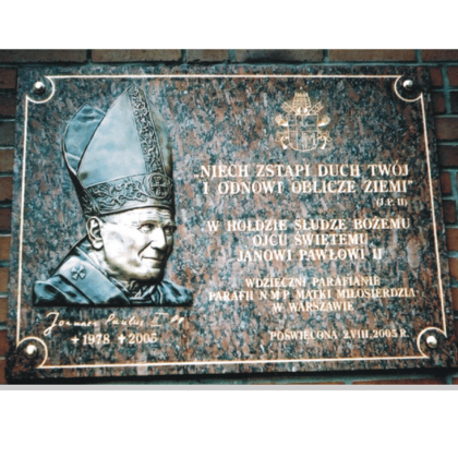 tablica pamiątkowa Jan Paweł II